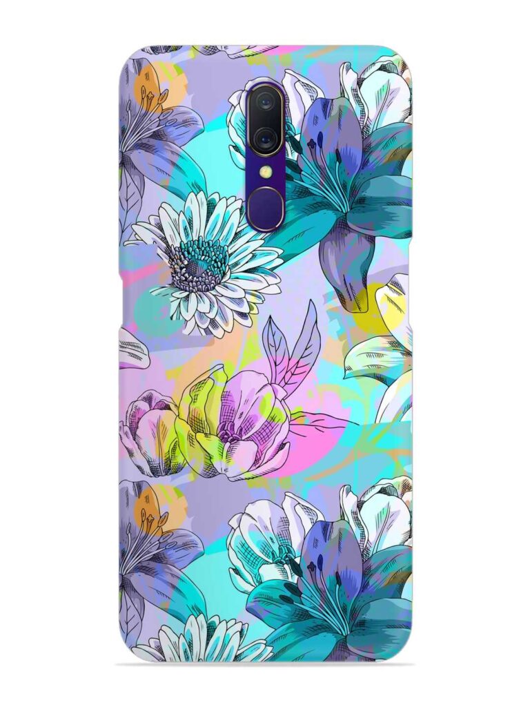 Vector Seamless Abstract Snap Case for Oppo F11 Zapvi