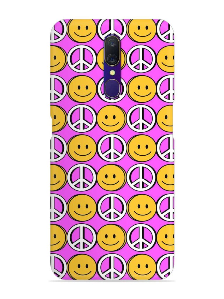 Smiley Face Peace Snap Case for Oppo F11 Zapvi