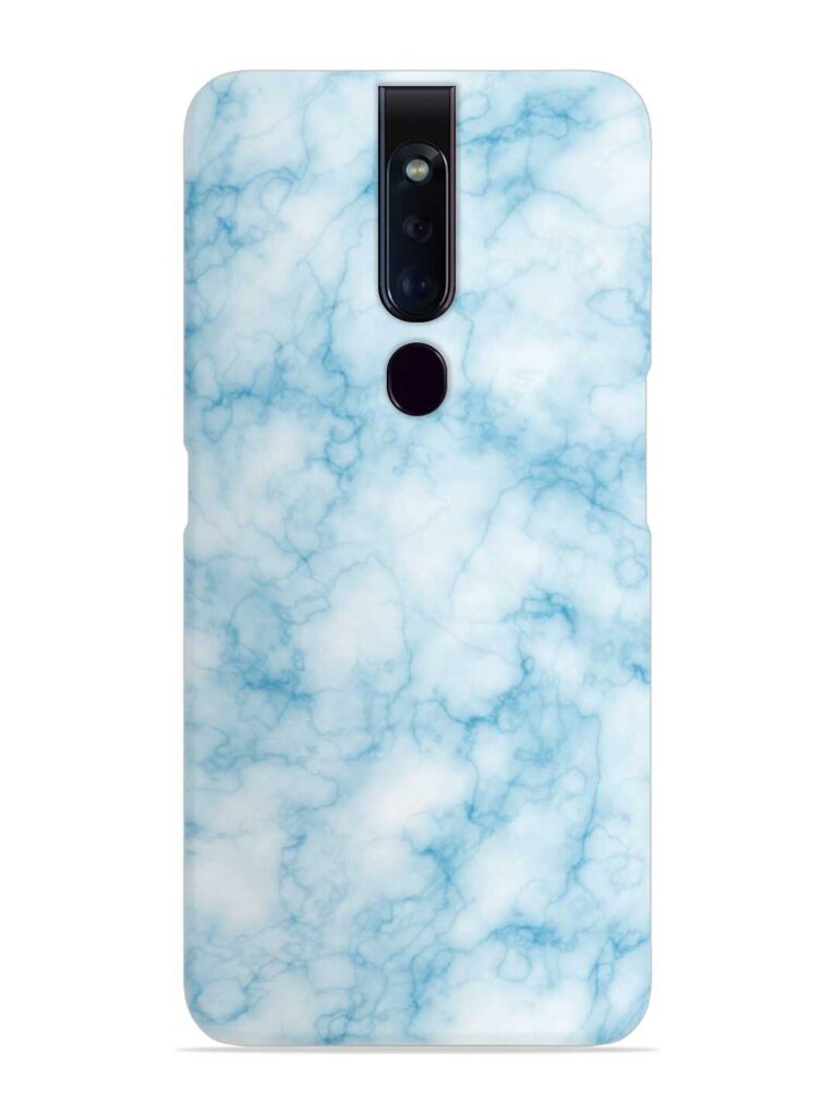 Blue White Natural Marble Snap Case for Oppo F11 Pro Zapvi