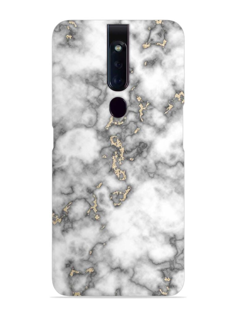 Gray And Gold Marble Snap Case for Oppo F11 Pro Zapvi