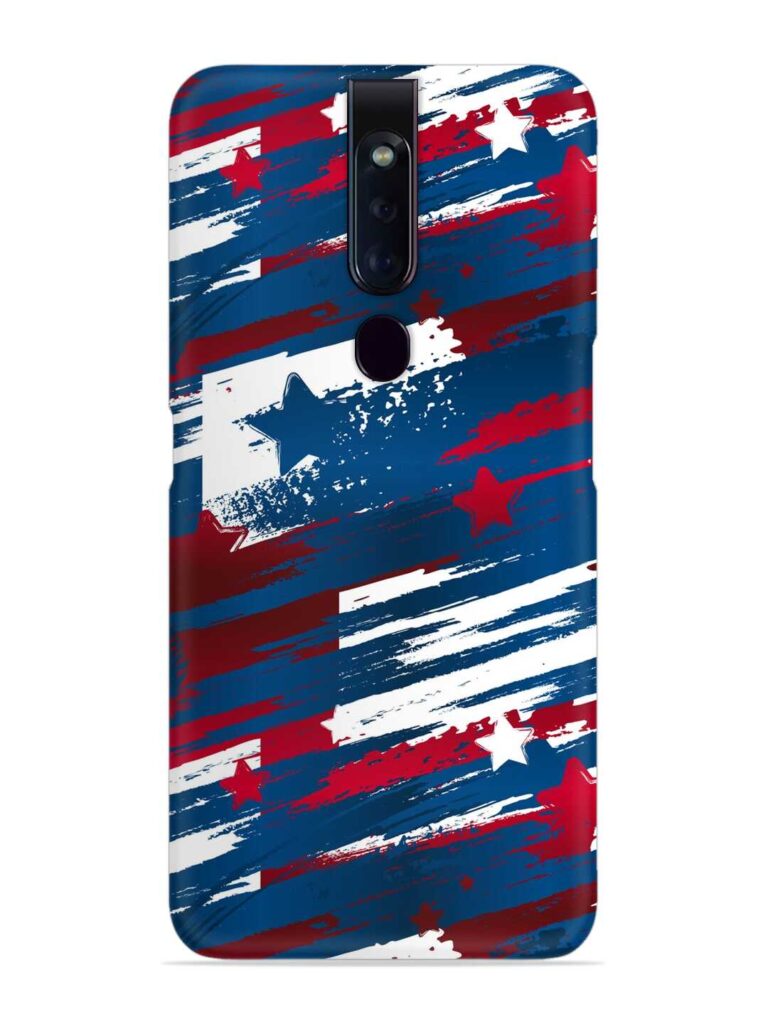 Abstract Seamless Usa Snap Case for Oppo F11 Pro Zapvi