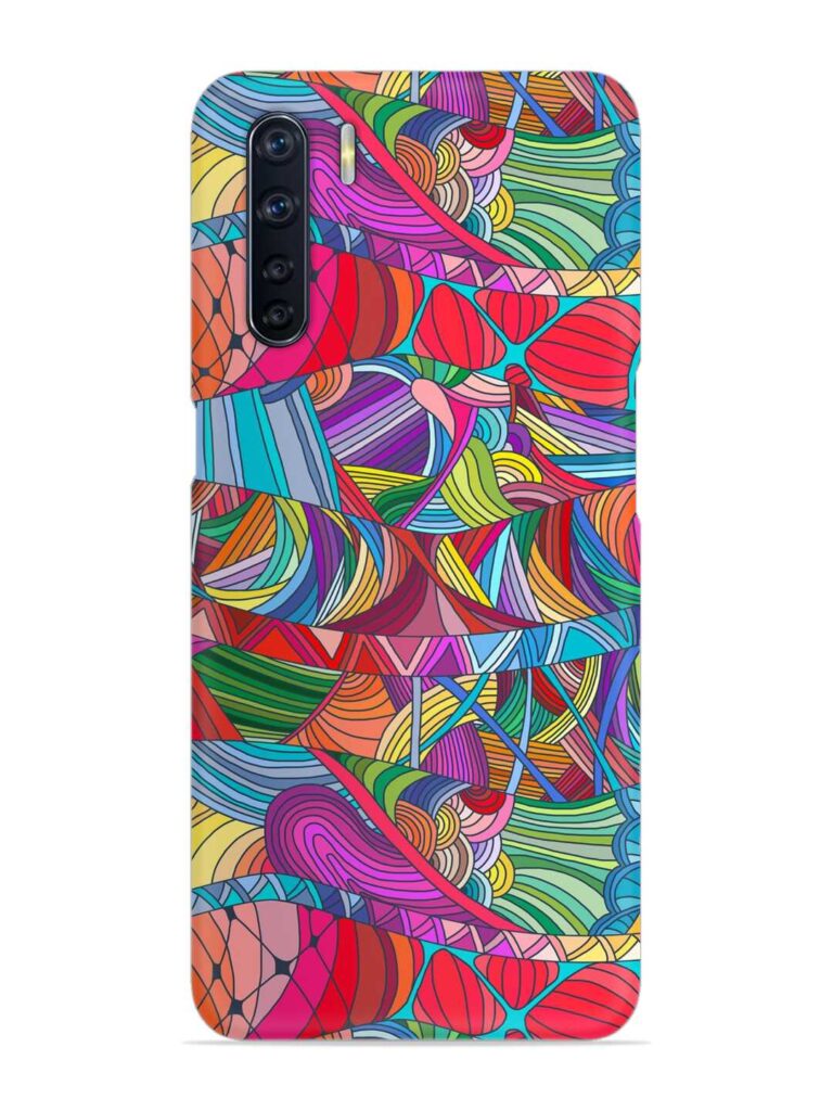 Seamless Patterns Hand Drawn Snap Case for Oppo F15 Zapvi