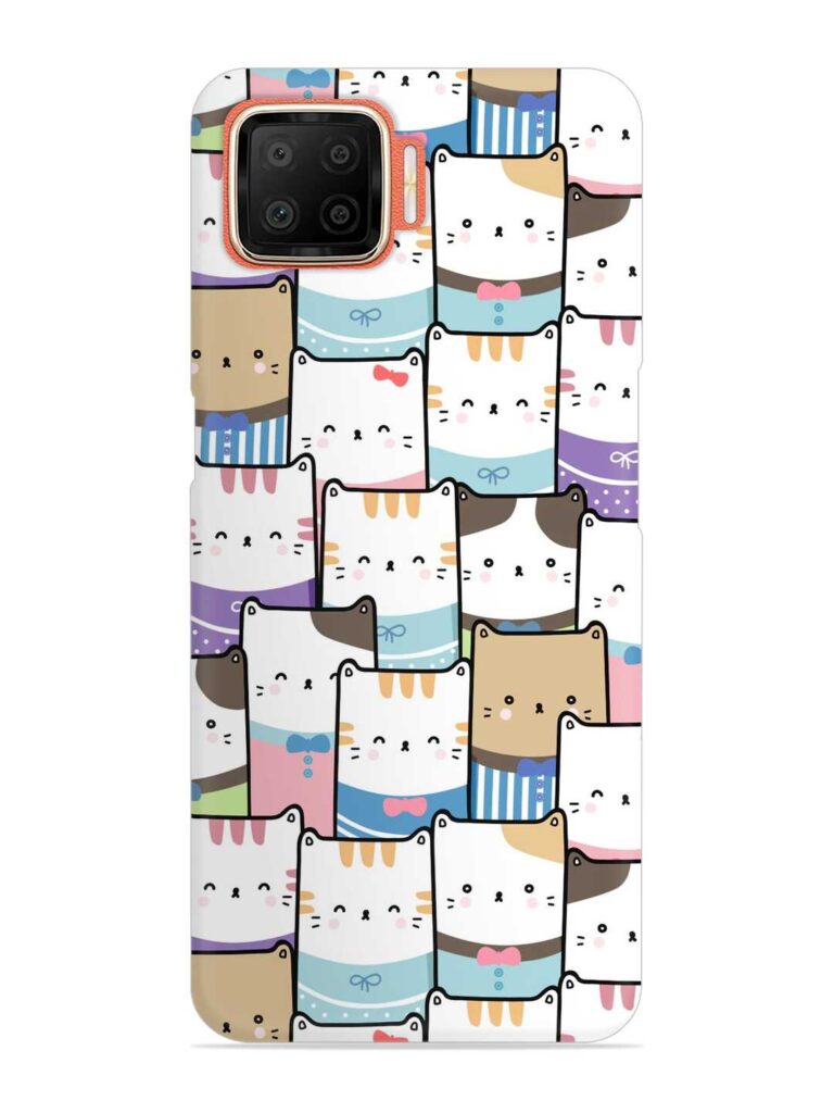 Cute Adorable Cat Snap Case for Oppo F17 Zapvi