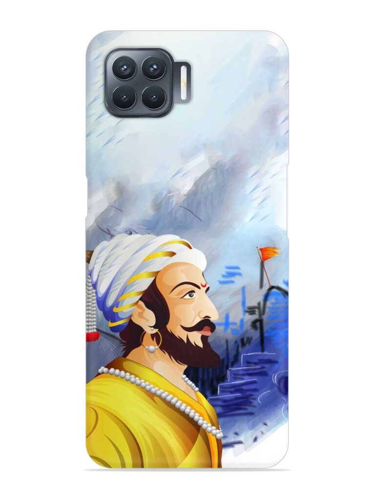 Shivaji Maharaj Color Paint Art Snap Case for Oppo F17 Pro Zapvi