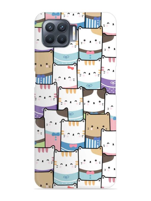 Cute Adorable Cat Snap Case for Oppo F17 Pro Zapvi