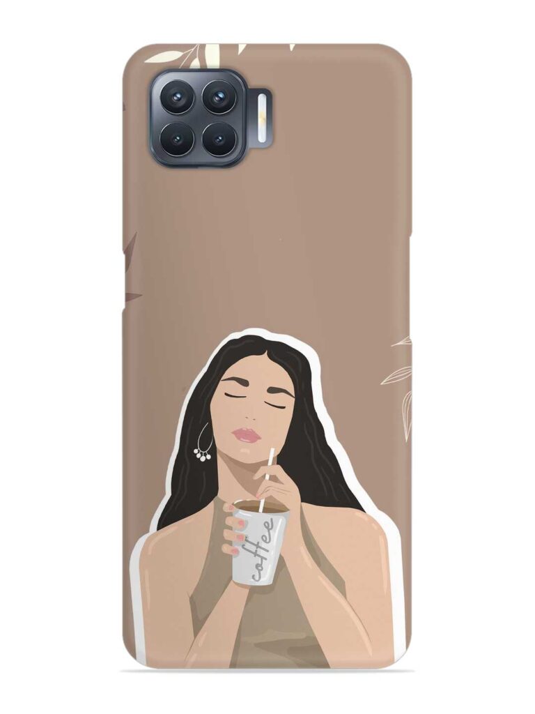 Girl With Coffee Snap Case for Oppo F17 Pro Zapvi