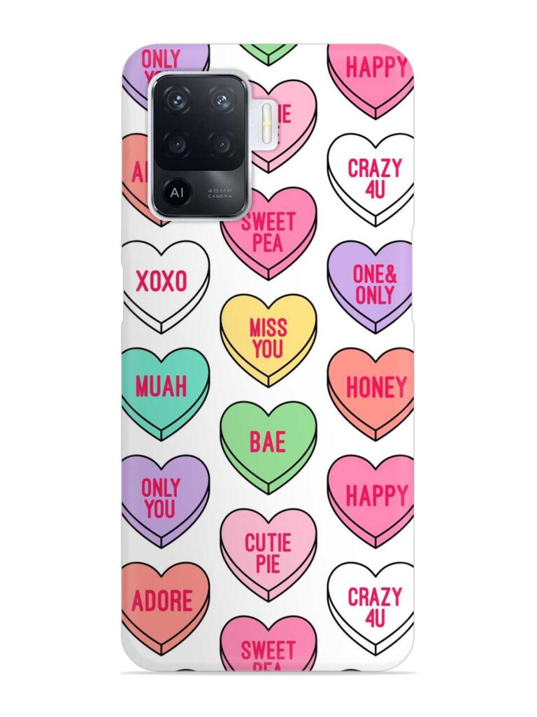 Colorful Heart Candy Snap Case for Oppo F19 Pro Zapvi