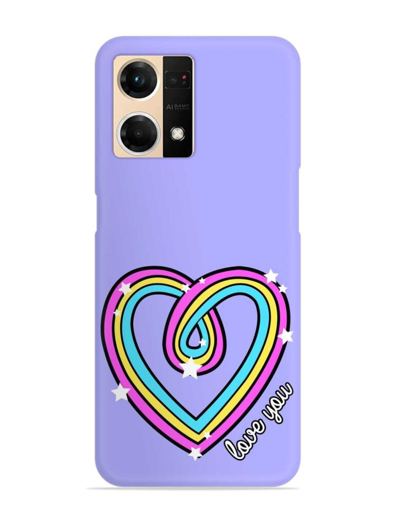 Colorful Rainbow Heart Snap Case for Oppo F21s Pro (4G) Zapvi