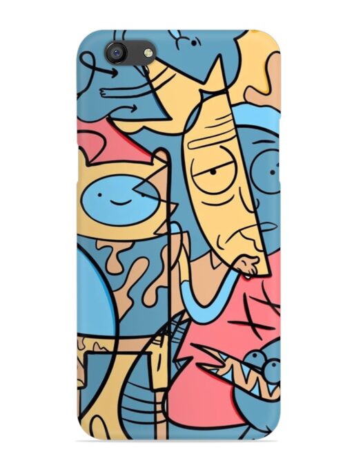 Silly Face Doodle Snap Case for Oppo F3 Zapvi