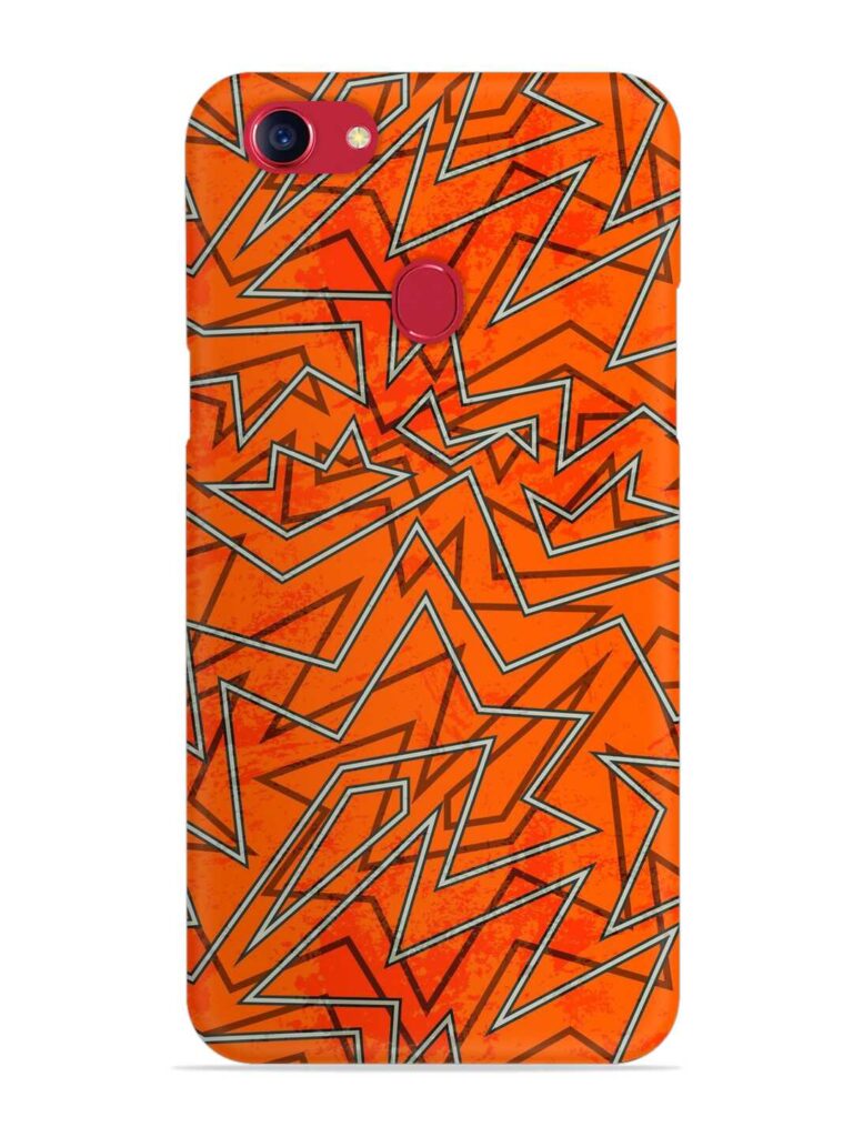 Abstract Orange Retro Snap Case for Oppo F5 Zapvi