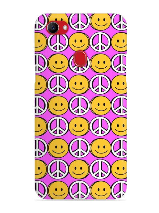 Smiley Face Peace Snap Case for Oppo F7 Zapvi