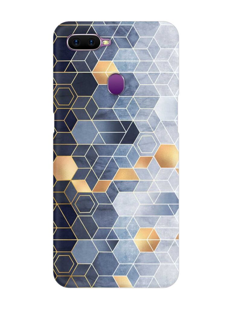 Geometric Abstraction Hexagons Snap Case for Oppo F9 Zapvi