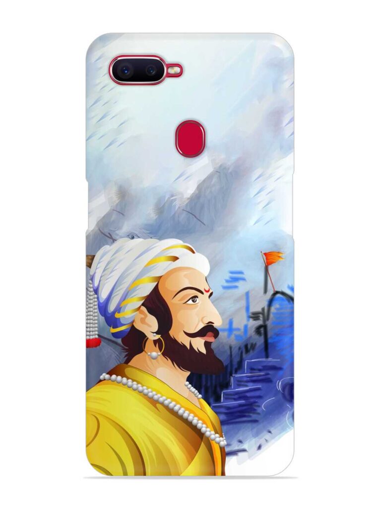 Shivaji Maharaj Color Paint Art Snap Case for Oppo F9 Pro Zapvi