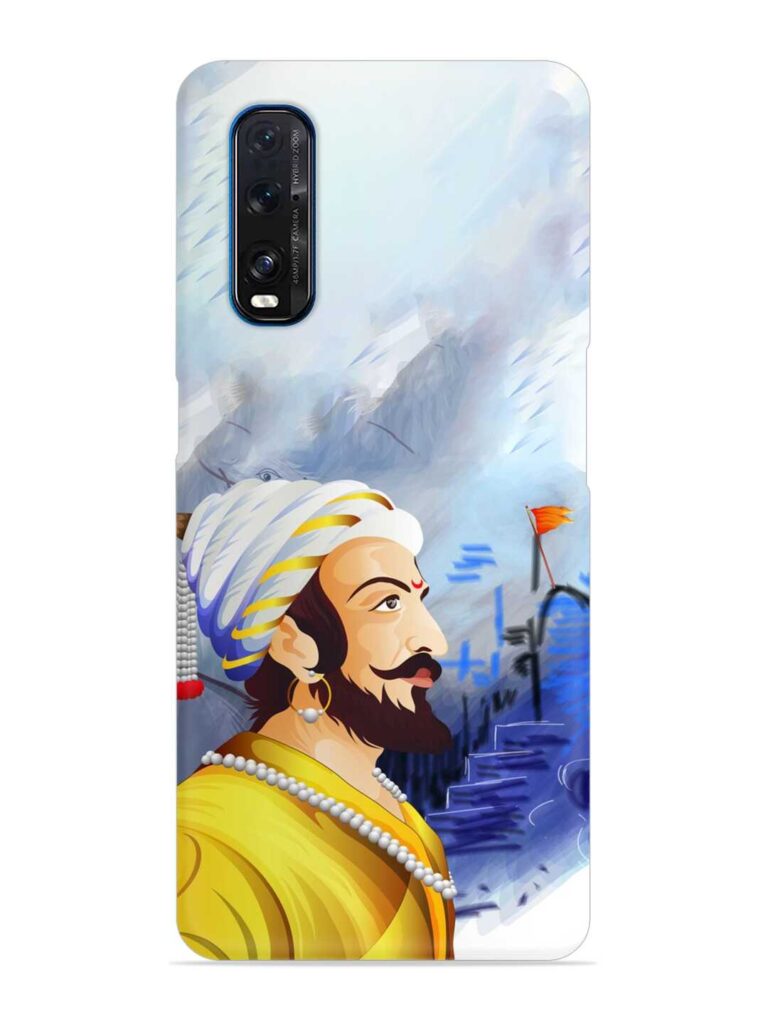 Shivaji Maharaj Color Paint Art Snap Case for Oppo Find X2 Zapvi