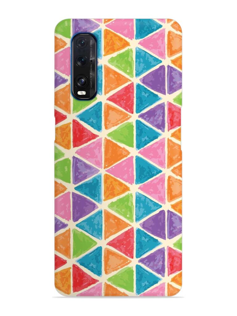 Seamless Colorful Isometric Snap Case for Oppo Find X2 Zapvi