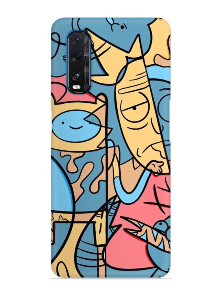 Silly Face Doodle Snap Case for Oppo Find X2 Zapvi