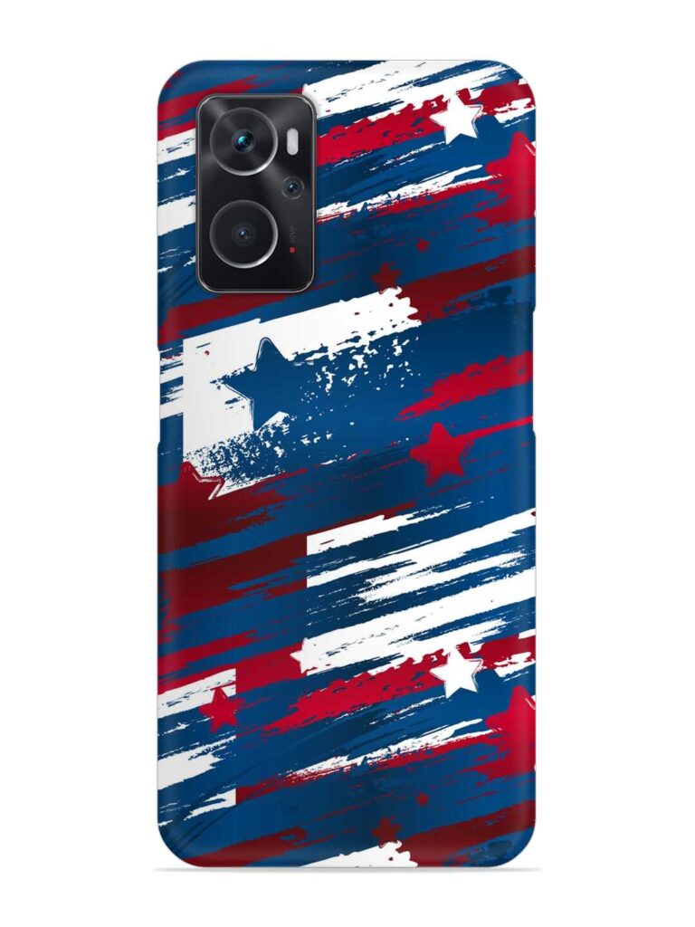 Abstract Seamless Usa Snap Case for Oppo K10 (4G) Zapvi