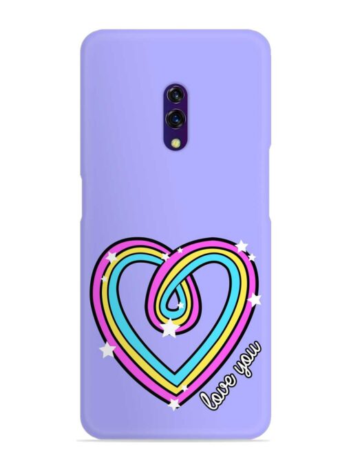 Colorful Rainbow Heart Snap Case for Oppo K3 Zapvi