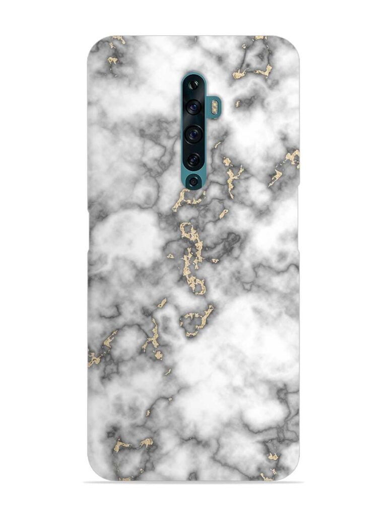 Gray And Gold Marble Snap Case for Oppo Reno 2F Zapvi