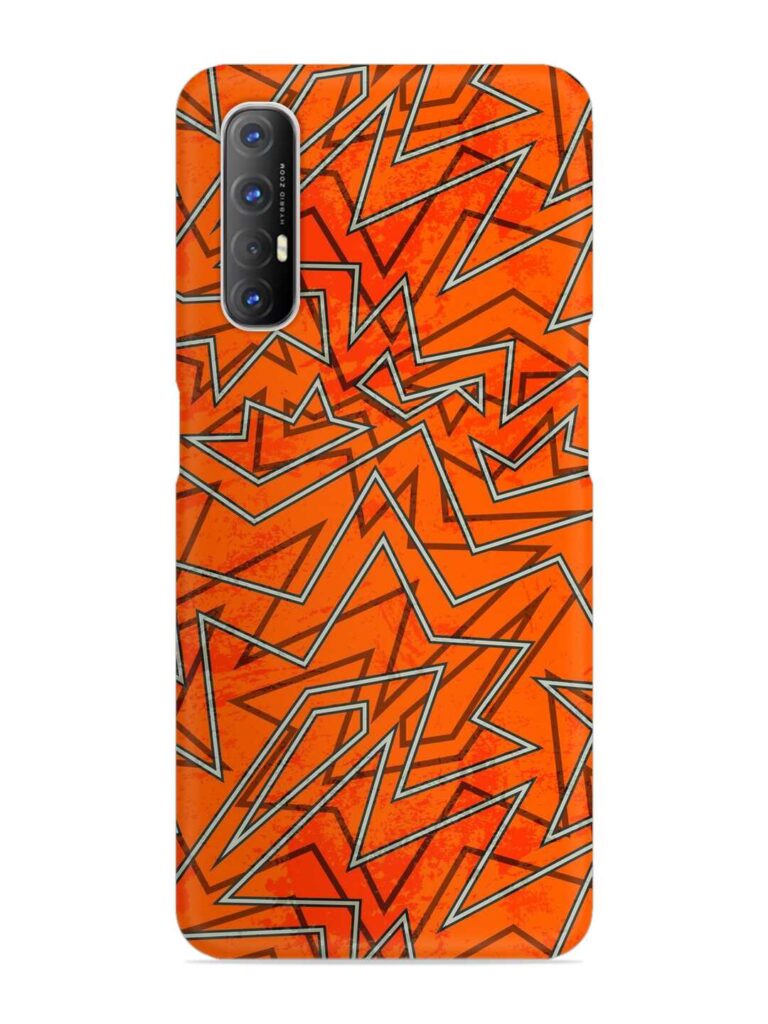 Abstract Orange Retro Snap Case for Oppo Reno 3 Pro Zapvi