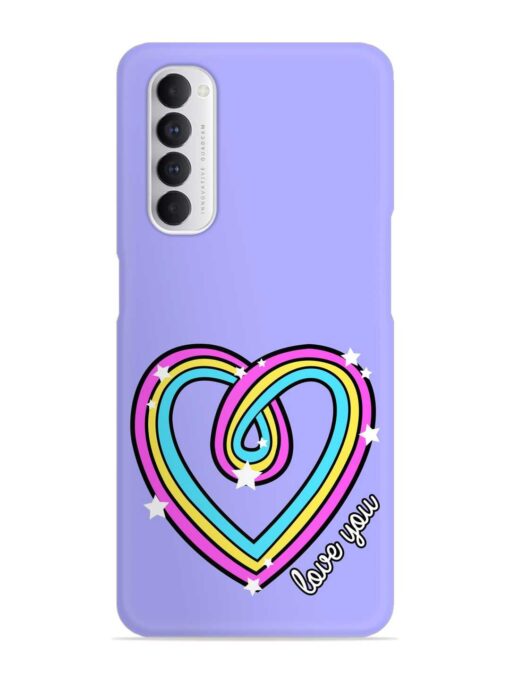 Colorful Rainbow Heart Snap Case for Oppo Reno 4 Pro Zapvi