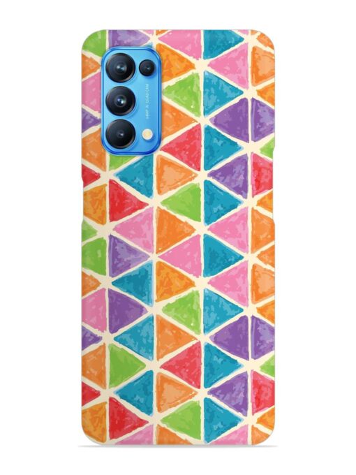 Seamless Colorful Isometric Snap Case for Oppo Reno 5 Zapvi