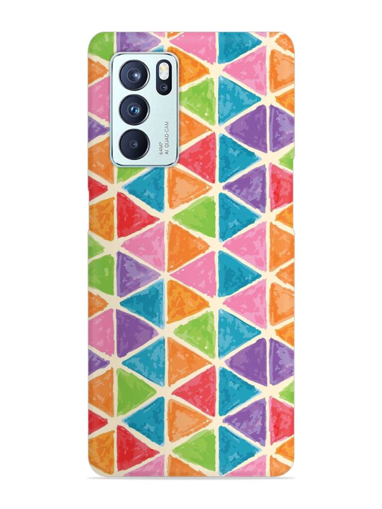 Seamless Colorful Isometric Snap Case for Oppo Reno 6 Pro (5G) Zapvi