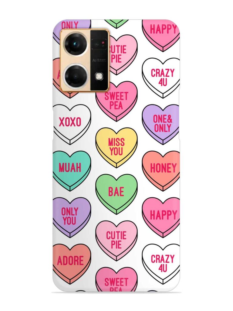 Colorful Heart Candy Snap Case for Oppo Reno 7 (4G) Zapvi