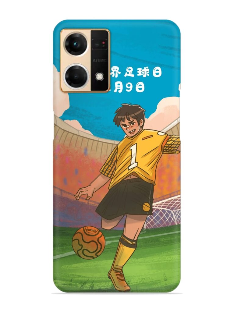 Soccer Kick Snap Case for Oppo Reno 7 (4G) Zapvi