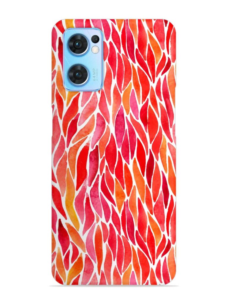 Watercolor Abstract Colorful Snap Case for Oppo Reno 7 (5G) Zapvi