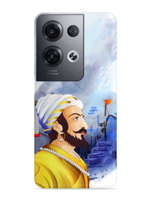 Shivaji Maharaj Color Paint Art Snap Case for Oppo Reno 8 Pro (5G) Zapvi