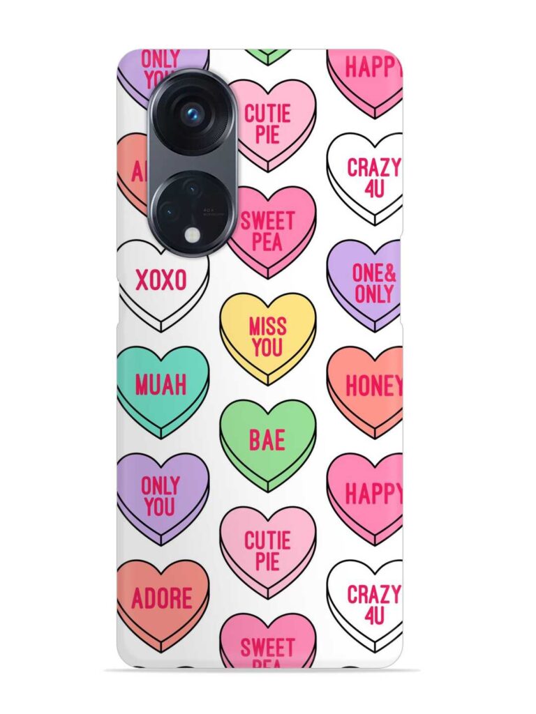 Colorful Heart Candy Snap Case for Oppo Reno 8T (5G) Zapvi
