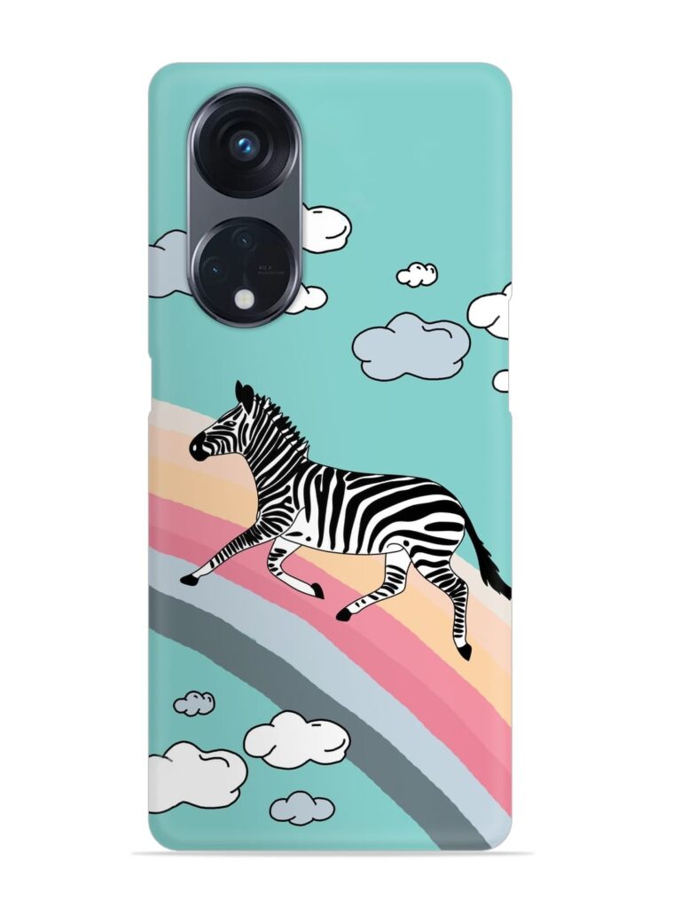 Running Zebra Snap Case for Oppo Reno 8T (5G) Zapvi
