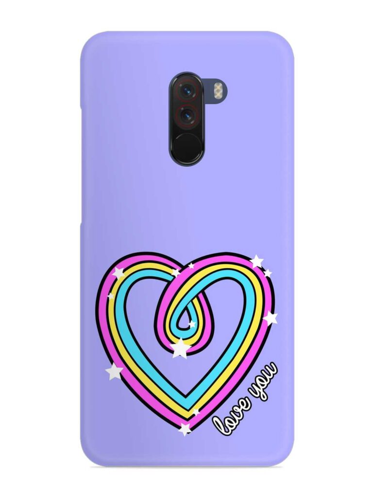 Colorful Rainbow Heart Snap Case for Poco F1 Zapvi