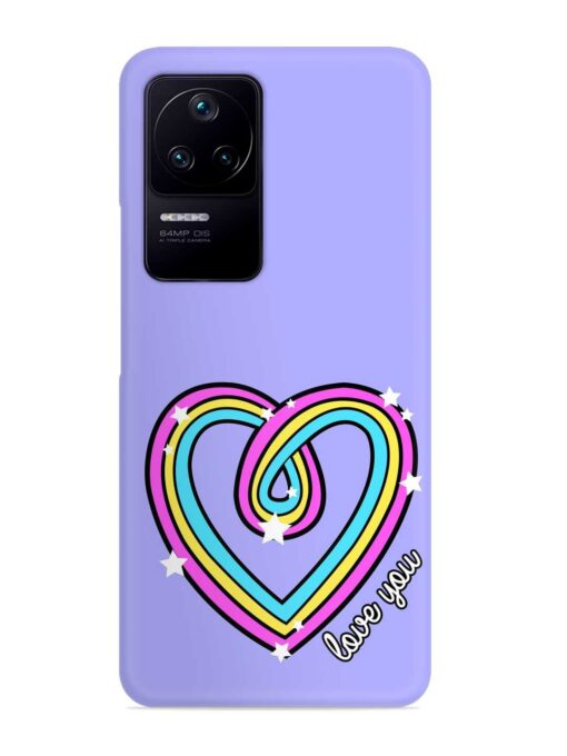 Colorful Rainbow Heart Snap Case for Poco F4 (5G) Zapvi