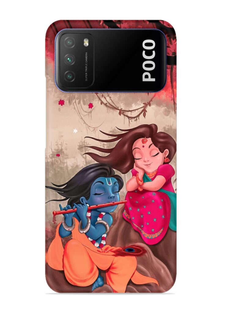 Radhe Krishna Water Art Snap Case for Poco M3 Zapvi