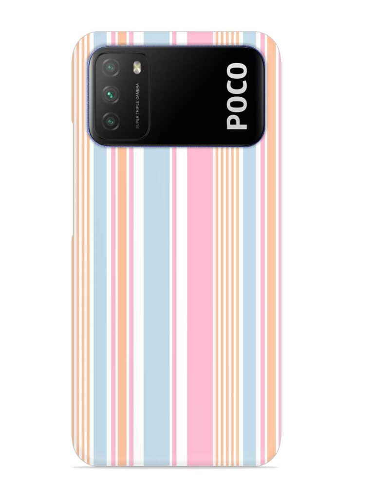 Stripe Seamless Pattern Snap Case for Poco M3 Zapvi