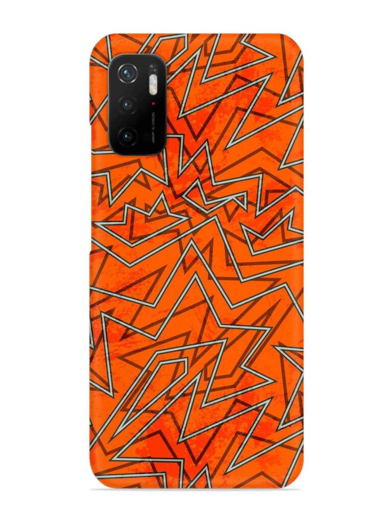 Abstract Orange Retro Snap Case for Poco M3 Pro (5G) Zapvi