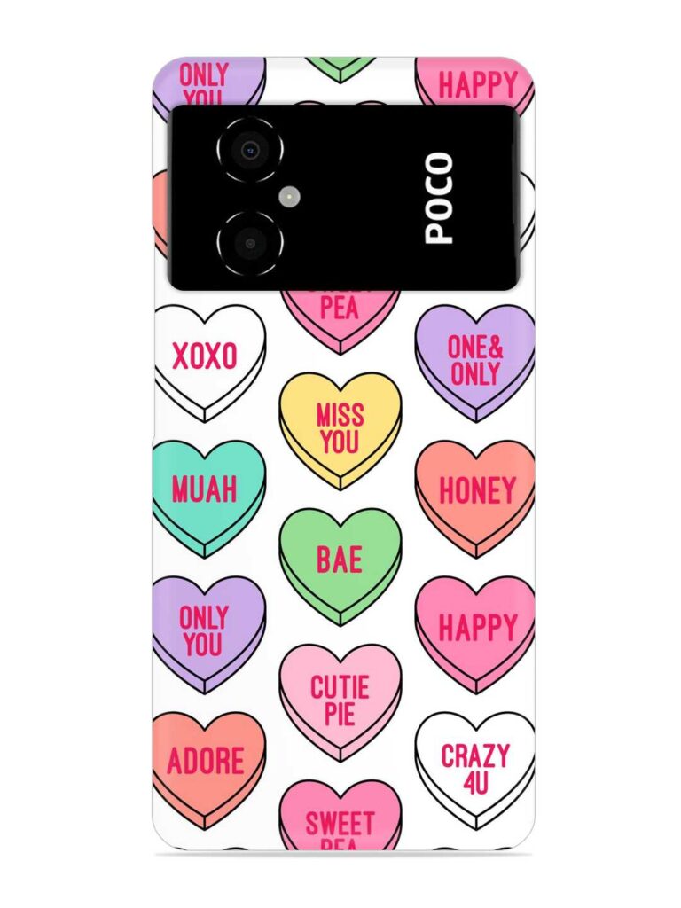Colorful Heart Candy Snap Case for Poco M4 (5G) Zapvi