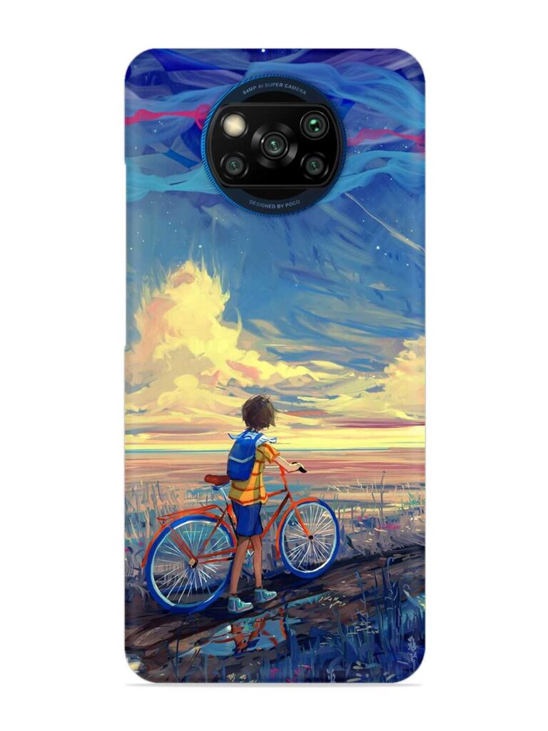 Bicycle Art Snap Case for Poco X3 Zapvi