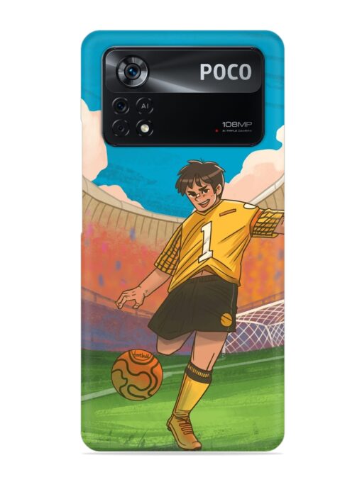 Soccer Kick Snap Case for Poco X4 Pro (5G) Zapvi