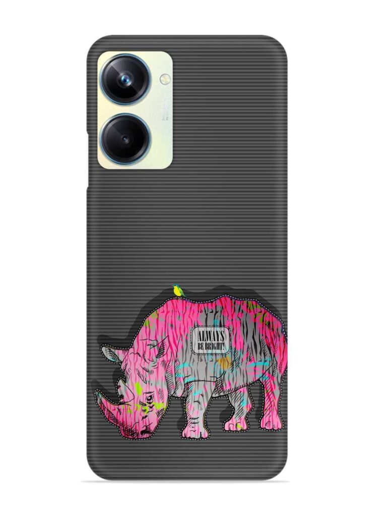 Vector Psychedelic Rhinoceros Snap Case for Realme 10 Pro (5G) Zapvi