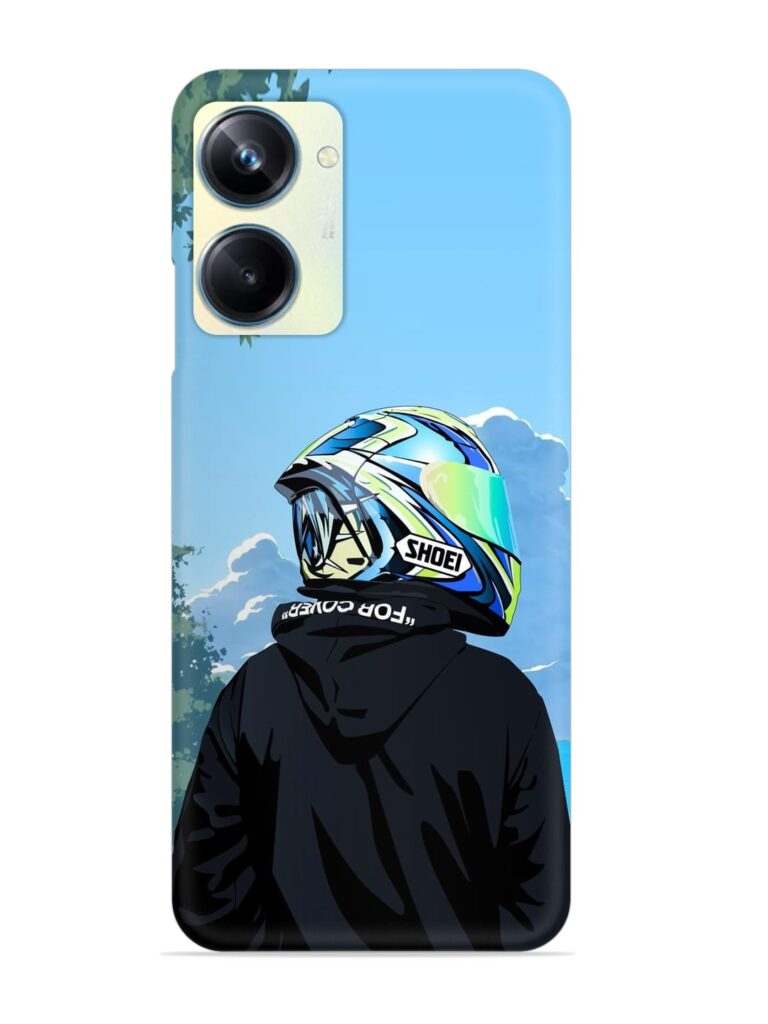 Rider With Helmet Snap Case for Realme 10 Pro (5G) Zapvi