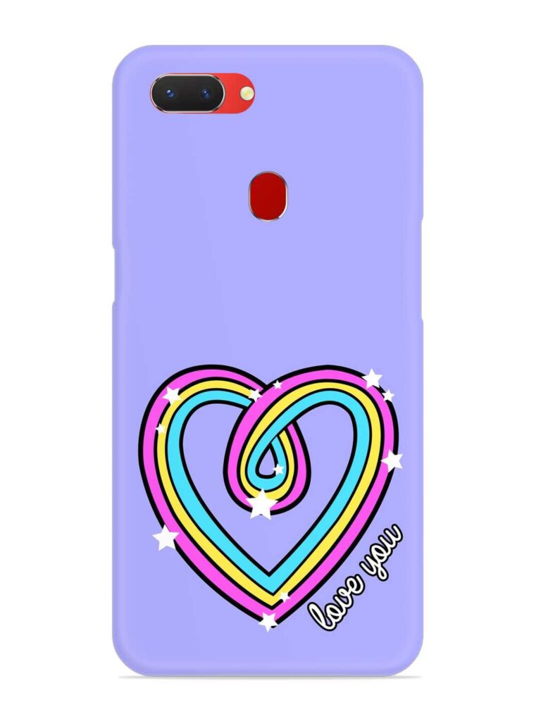Colorful Rainbow Heart Snap Case for Realme 2 Zapvi