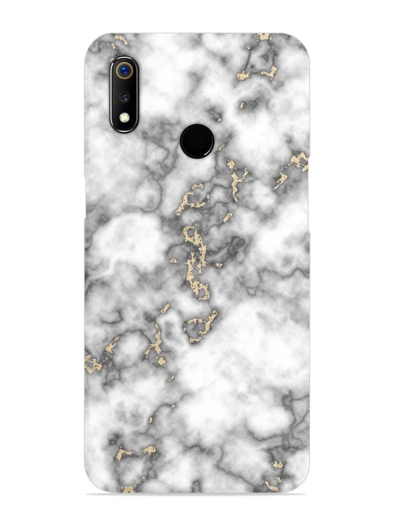 Gray And Gold Marble Snap Case for Realme 3 Pro Zapvi