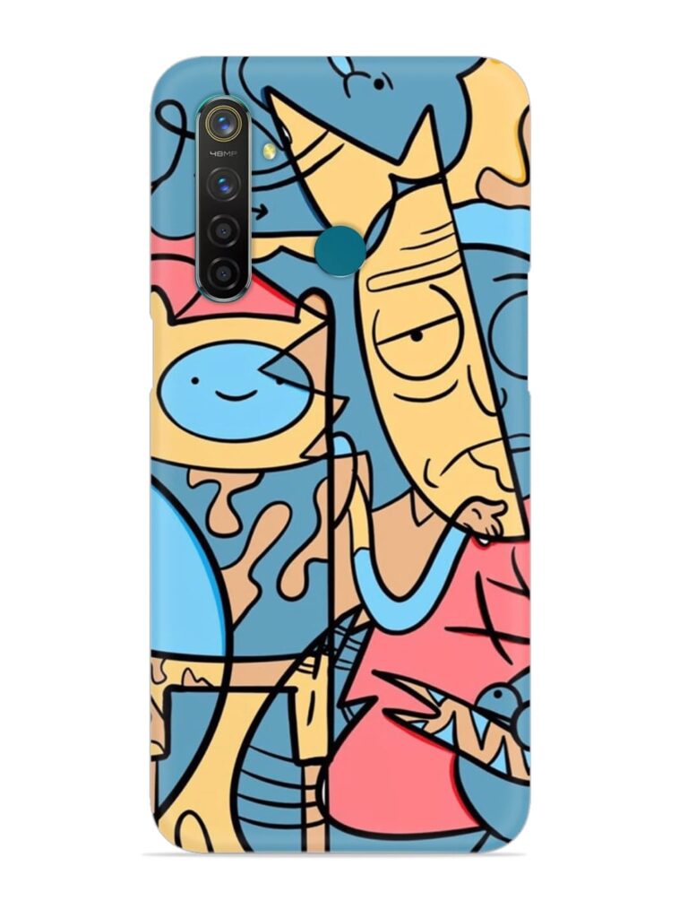 Silly Face Doodle Snap Case for Realme 5 Pro Zapvi