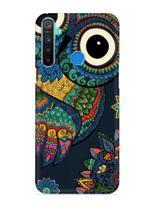 Owl Vector Art Snap Case for Realme 5s Zapvi