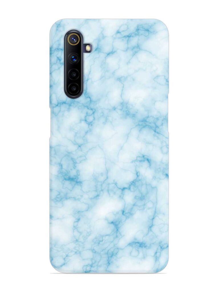 Blue White Natural Marble Snap Case for Realme 6i Zapvi
