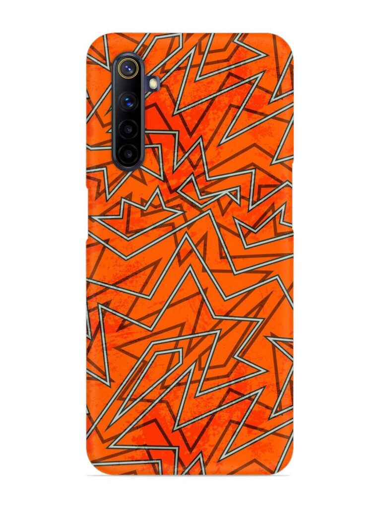Abstract Orange Retro Snap Case for Realme 6i Zapvi