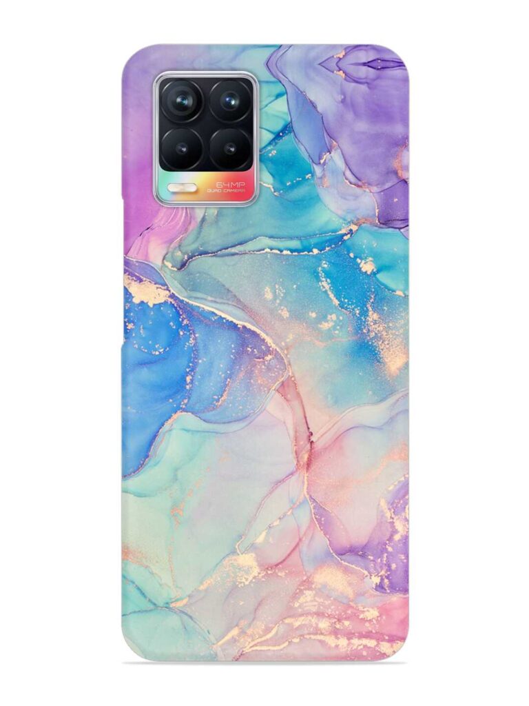 Alcohol Ink Colors Snap Case for Realme 8 (4G) Zapvi